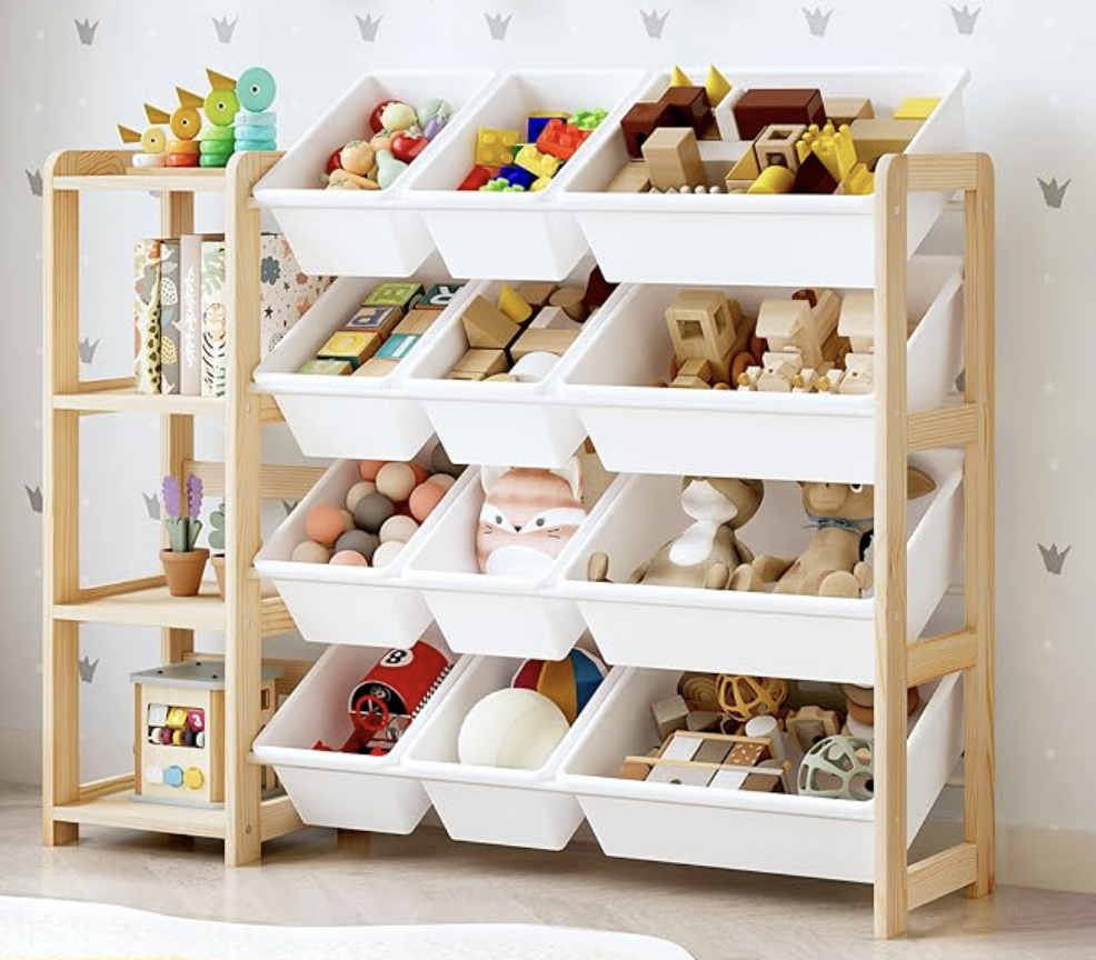 MallBest Kids Toy Storage Organizer with Bookshelf