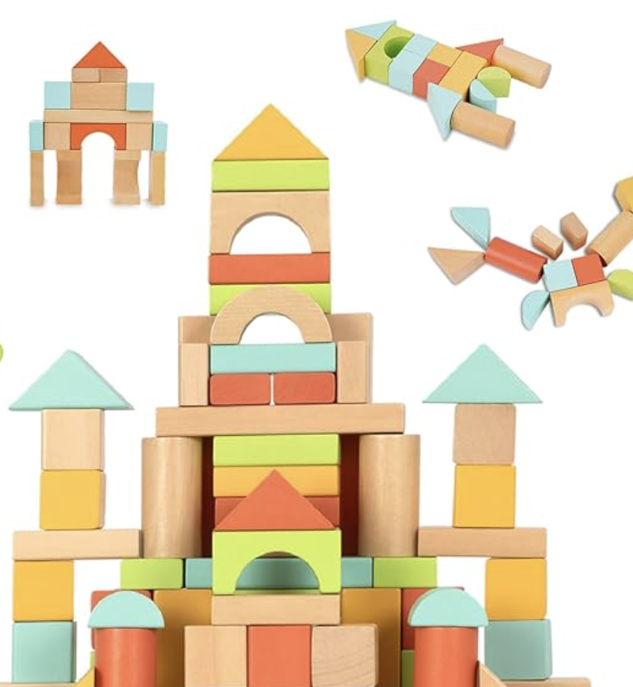 Wooden Building Blocks for Toddlers